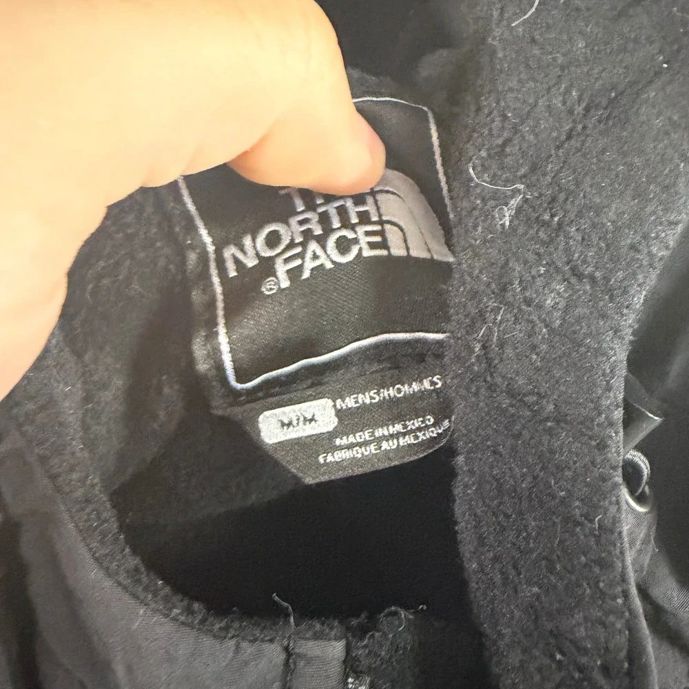 The North Face Mens Denali Hybrid Fleece Hoodie Jacket Black Medium NF00A096